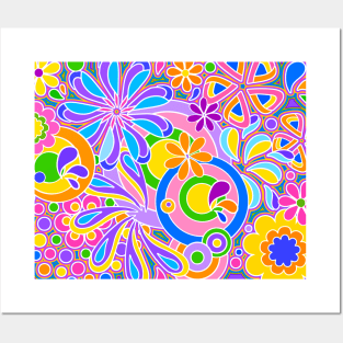 Abstract Floral Pattern Posters and Art